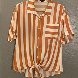 ROOLEE striped button down (size M)
